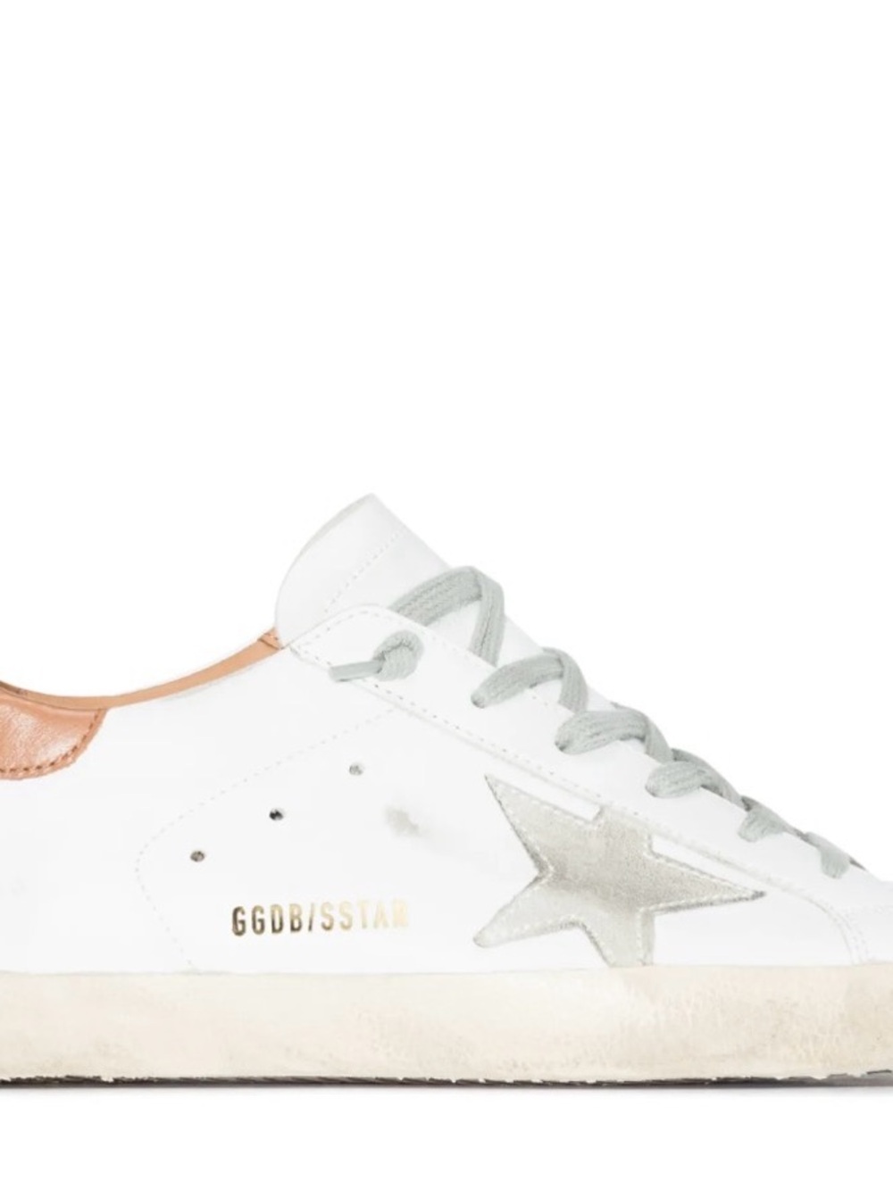 Golden Goose Superstar Low Top Sneaker W9.5White/Light Tan,EUC - Picture 2 of 6
